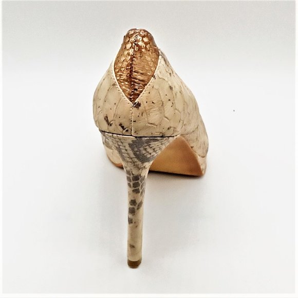 SAM EDELMAN "Celia" Snakeskin Leather Pumps - Picture 3 of 6